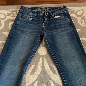 Lighter blue boot cut jean